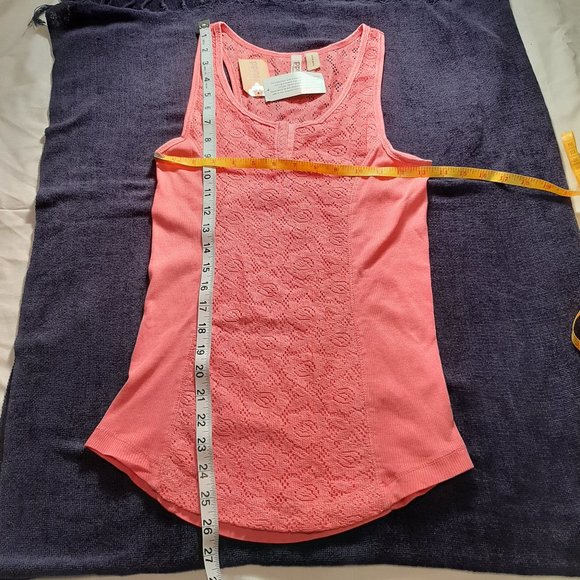Mudd Lace Henley Tank - Juniors Coral (M) - Picture 7 of 11